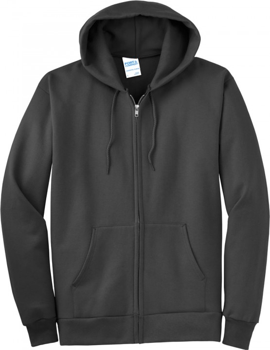 Port & Company | Essential Fleece Full-Zip Hooded Sweatshirt ...